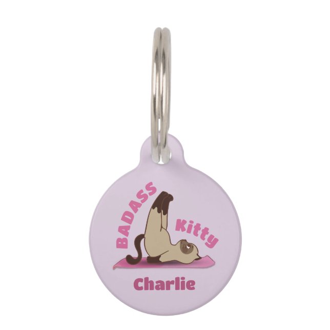 Médaillon Pour Animaux Kitty Badass entraînement Kitty Cat (Devant)