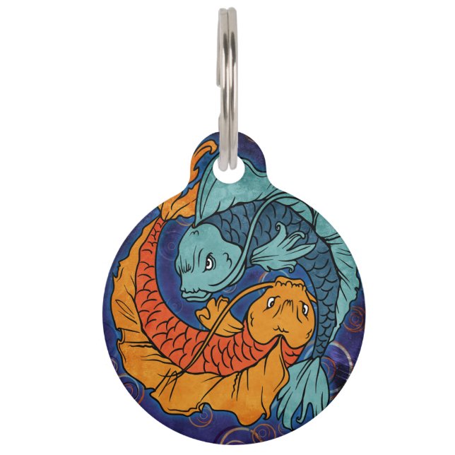 Médaillon Pour Animaux Koi Fish (Devant)