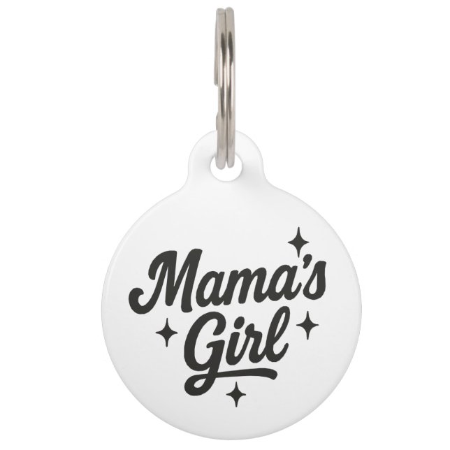Médaillon Pour Animaux La fille de maman (Devant)