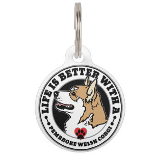 Médaillon Pour Animaux La Vie Est Meilleure Avec Le Corgi Gallois Pembrok