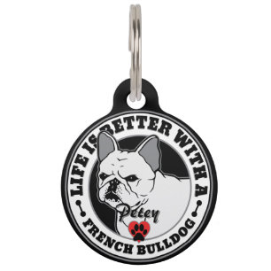 Médaillon Pour Animaux La Vie Personnalisée De Bulldog Français Est Mieux