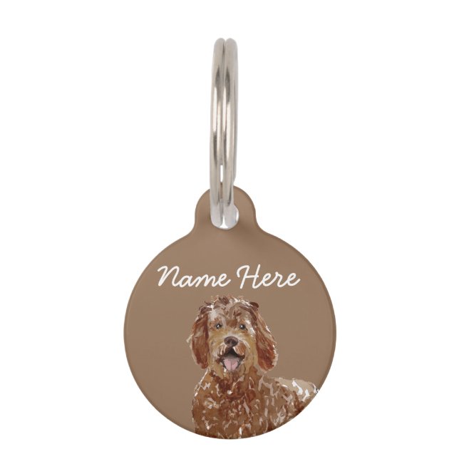 Médaillon Pour Animaux Labradoodle (Devant)