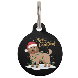Médaillon Pour Animaux Labradoodle Joyeux Noël Funny Noël Amoureux des ch
