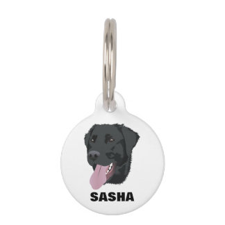 Médaillon Pour Animaux Labrador noir personnalisé
