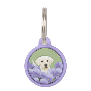 Médaillon Pour Animaux Labrador Retriever Puppy Painting Original Chien A