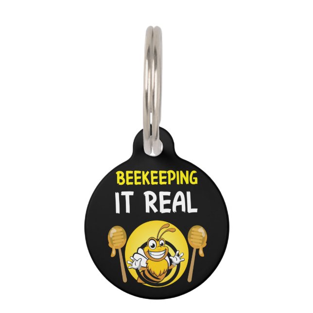 Médaillon Pour Animaux L'apiculteur Art BeeKeeping It Real (Devant)