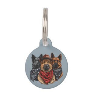 Médaillon Pour Animaux Le 4 Juillet Chiens De Berger Allemands