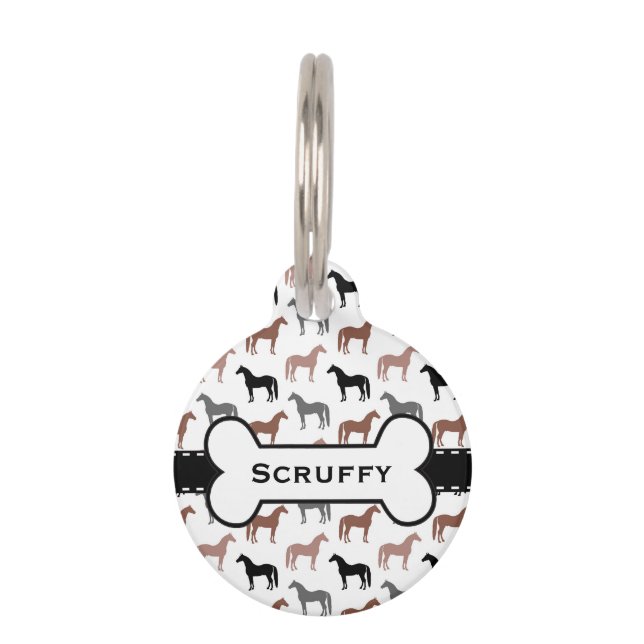 Médaillon Pour Animaux Le motif de l'amant de cheval (Devant)