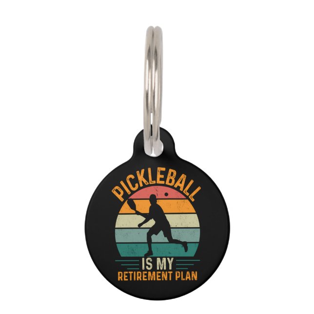Médaillon Pour Animaux Le Pickleball Est Mon Plan De Retraite (Devant)