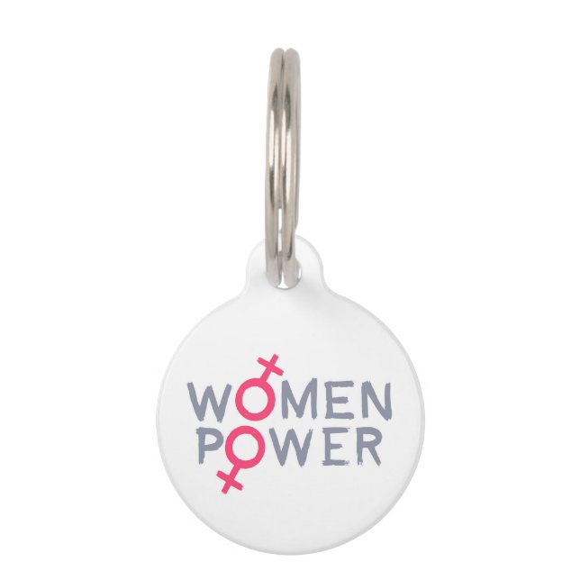 Médaillon Pour Animaux Le pouvoir des femmes (Devant)