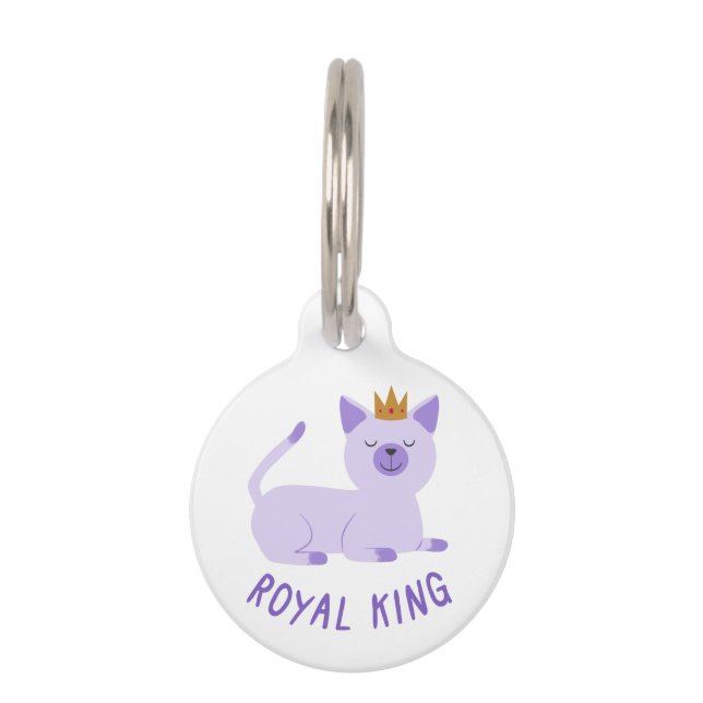 Médaillon Pour Animaux Le ROI ROYAL chat (Devant)
