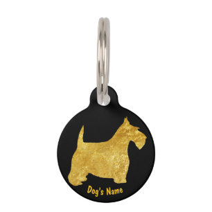 Médaillon Pour Animaux Le Scottie d'or personnalisent