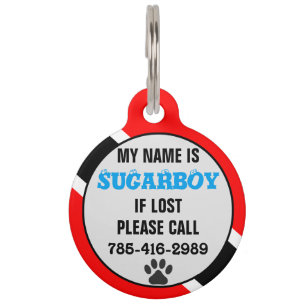 Médaillon Pour Animaux Le Trinidad-et-Tobago personnalisable