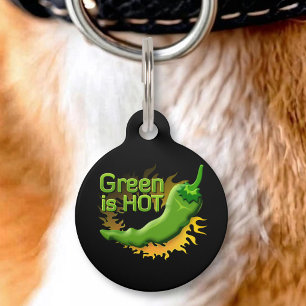 Médaillon Pour Animaux Le vert est CHAUD