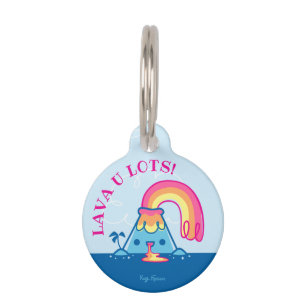 Médaillon Pour Animaux Le volcan de Kawaii