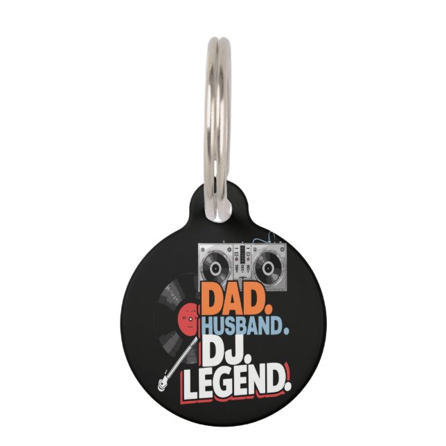 Médaillon Pour Animaux Légende de DJ Papa Marié (Devant)