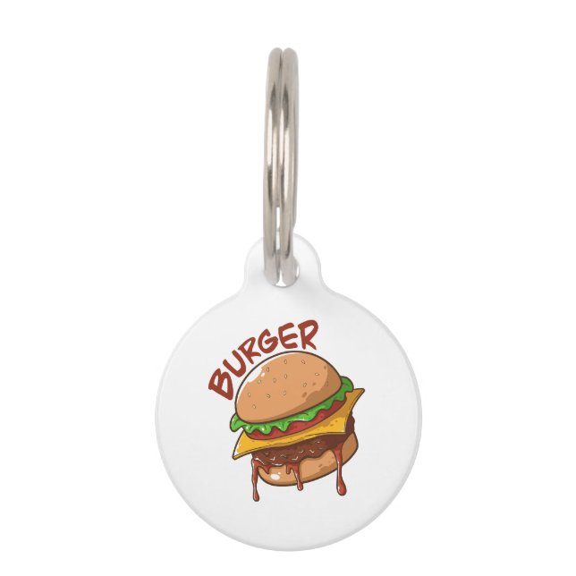 Médaillon Pour Animaux Les amateurs de hamburgers (Devant)
