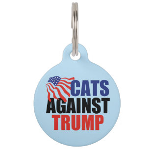 Médaillon Pour Animaux Les chats contre Trump