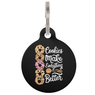 Médaillon Pour Animaux Les cookies rendent tout mieux drôle Noël