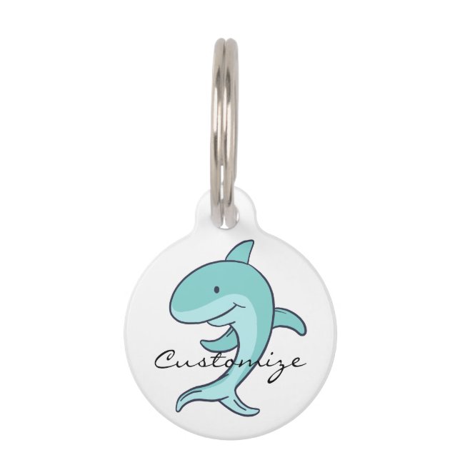 Médaillon Pour Animaux Les dauphins bleus sauter Thunder_Cove (Dos)