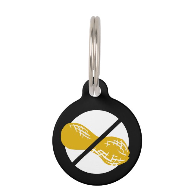 Médaillon Pour Animaux Les enfants d'allergie d'arachide ont personnalisé (Devant)