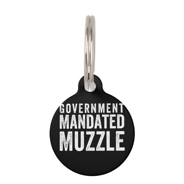 Médaillon Pour Animaux L'étouffement du gouvernement (Devant)