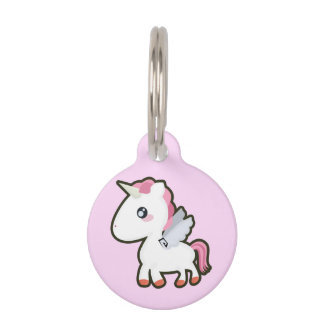 Médaillon Pour Animaux Licorne de Kawaii