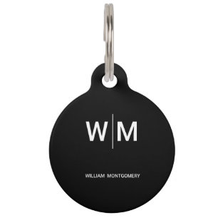 Médaillon Pour Animaux Logo Marque Noire Entreprise Commerciale Société