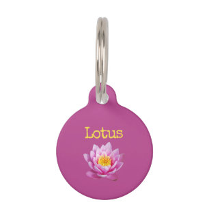 Médaillon Pour Animaux Lotus rose Fleur