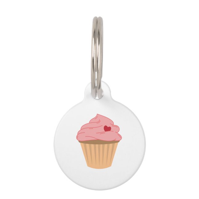 Médaillon Pour Animaux Love Cupcake (Devant)