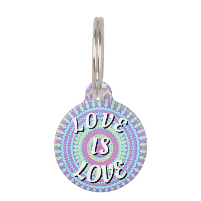 Médaillon Pour Animaux Love Is Love Fierté (Devant)