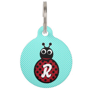 Médaillon Pour Animaux Madame douce adorable mignonne Bug Monogram