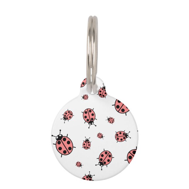 Médaillon Pour Animaux Madame rouge Bugs de vecteur (Dos)