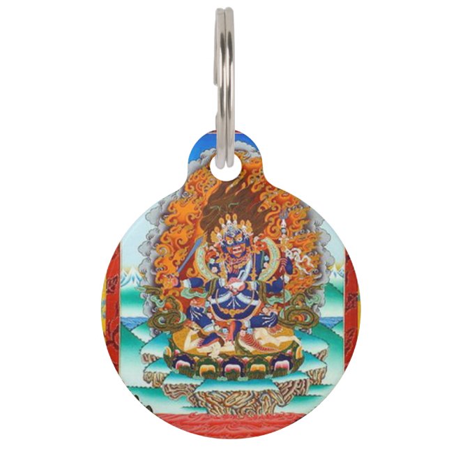 Médaillon Pour Animaux Mahakala Tibétain bouddhiste Déité protectrice (Devant)