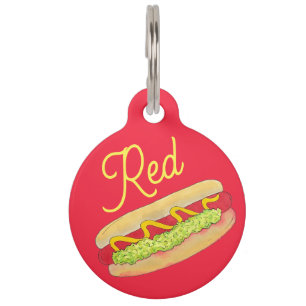 Médaillon Pour Animaux Maine Red Snapper Hotdog Portland ME Food Cookout