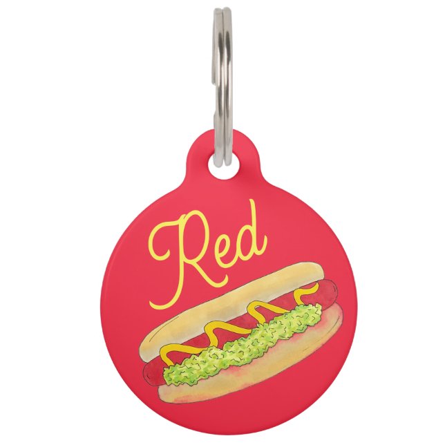 Médaillon Pour Animaux Maine Red Snapper Hotdog Portland ME Food Cookout (Devant)