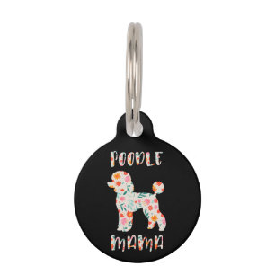 Médaillon Pour Animaux Maman Caniche Fleuriste Amoureux de Chien