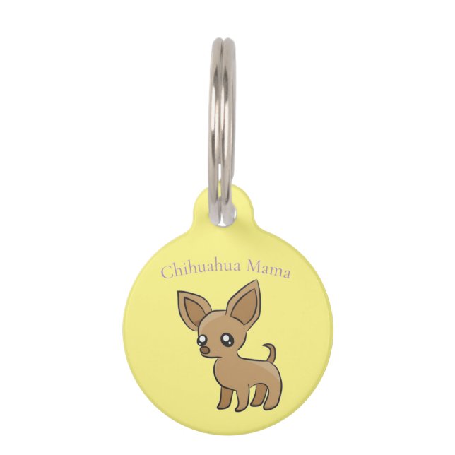 Médaillon Pour Animaux Maman Chihuahua Mignonne Art Thunder_Cove (Devant)