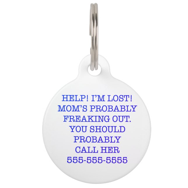 Médaillon Pour Animaux Maman est probablement en train de se foutre (Devant)