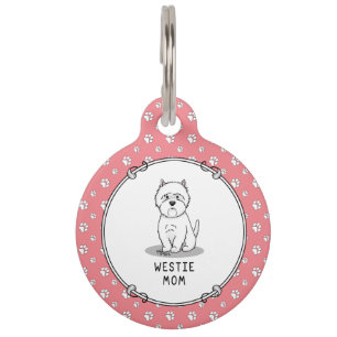 Médaillon Pour Animaux Maman Westie - Maman Terrier Blanc de West Highlan