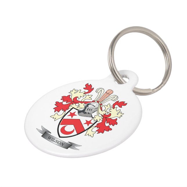 Médaillon Pour Animaux Manteau de crête de famille de Wilson des bras (Côté )