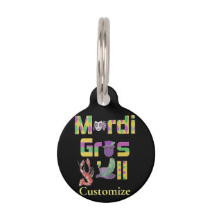 Médaillon Pour Animaux Mardi Gras Y'all Thunder_Cove