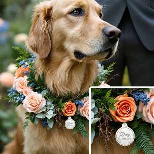 Médaillon Pour Animaux Mariage de la chouette des bois
