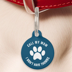 Médaillon Pour Animaux Marine Appelle Ma Mère Je N'ai Pas De Pouces Drôle