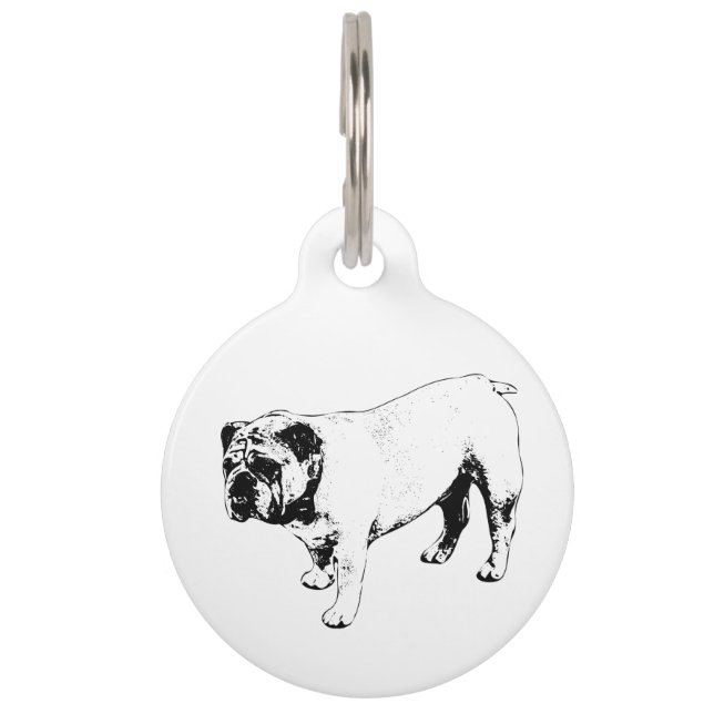 Médaillon Pour Animaux Marque d'encre raffinée (Devant)