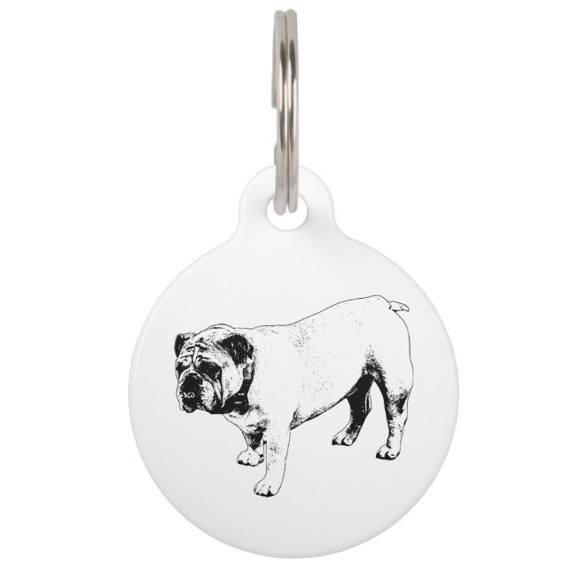 Médaillon Pour Animaux Marque forte minimale (Devant)