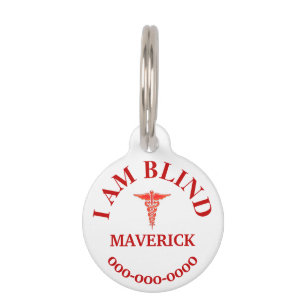 Médaillon Pour Animaux Médecine de l'animal de compagnie aveugle