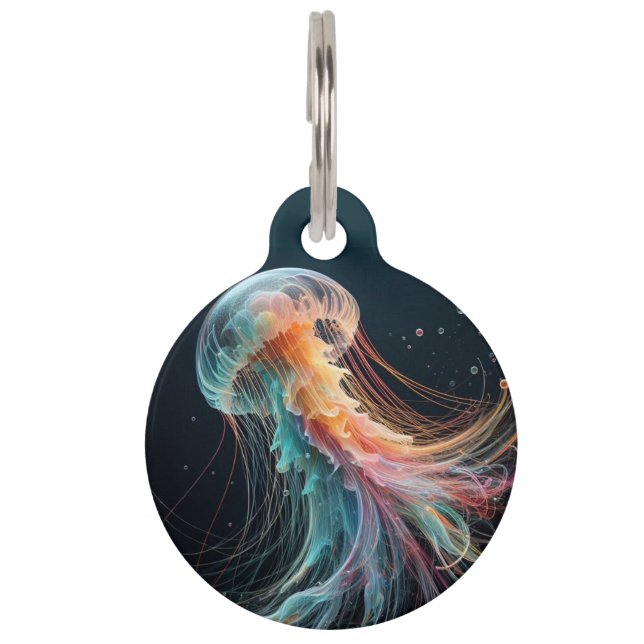 Médaillon Pour Animaux méduse marine/plage/côtière (Devant)
