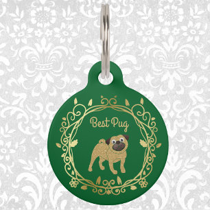 Médaillon Pour Animaux Meilleur Carlin jour du Mariage Design spécial sur