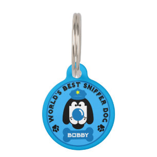 Médaillon Pour Animaux Meilleur Chien Sniffer Police du monde